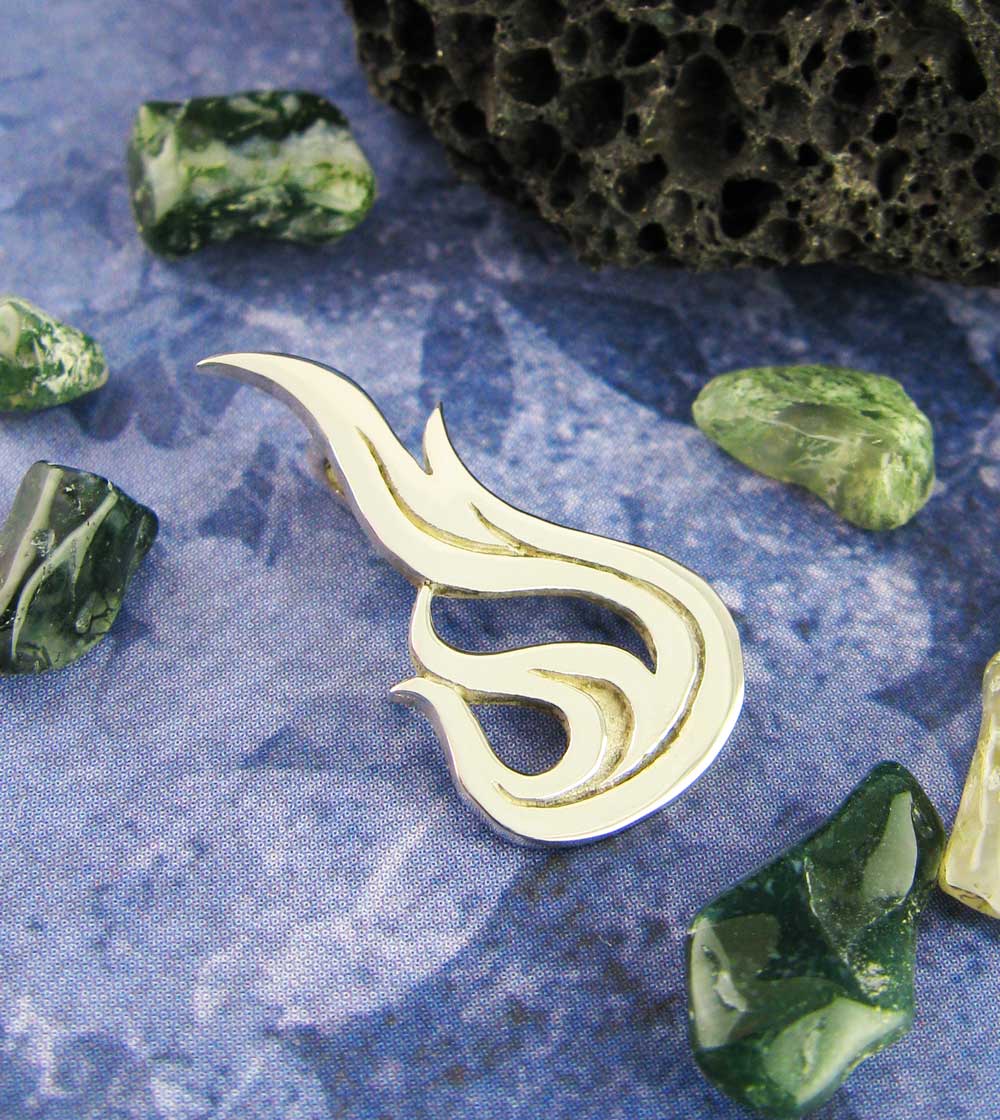 Flame Pendant, Handmade - 925 Sterling Silver | Handmade > Silver | Wiccan Center