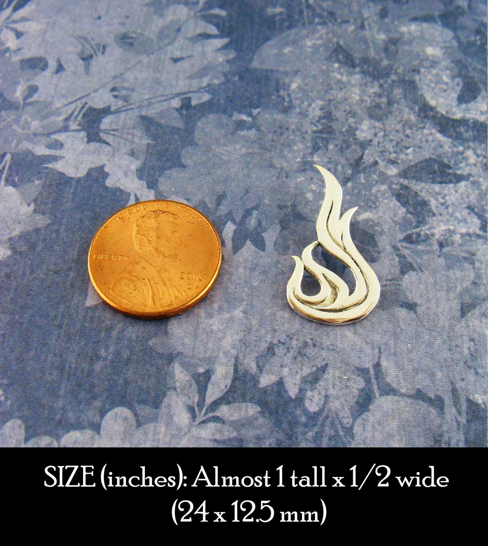 Flame Pendant, Handmade - 925 Sterling Silver | Handmade > Silver | Wiccan Center