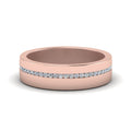 Flat Channel Set Diamond Mens Band