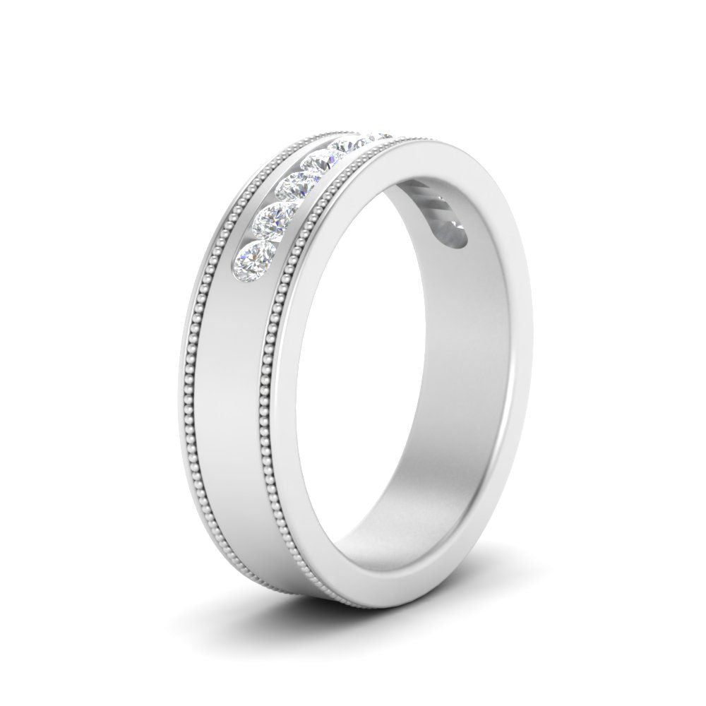 Flat Milgrain Mens Promise Band