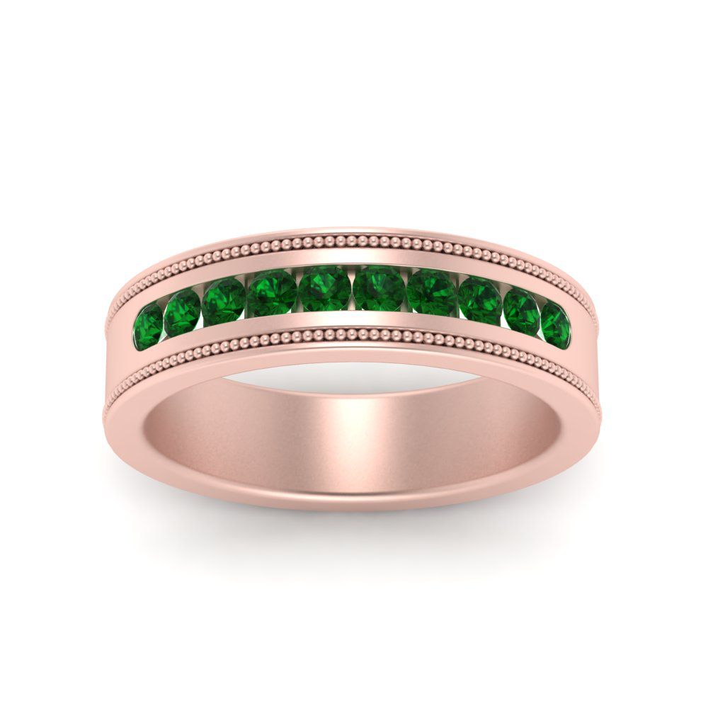 Flat Milgrain Mens Promise Band