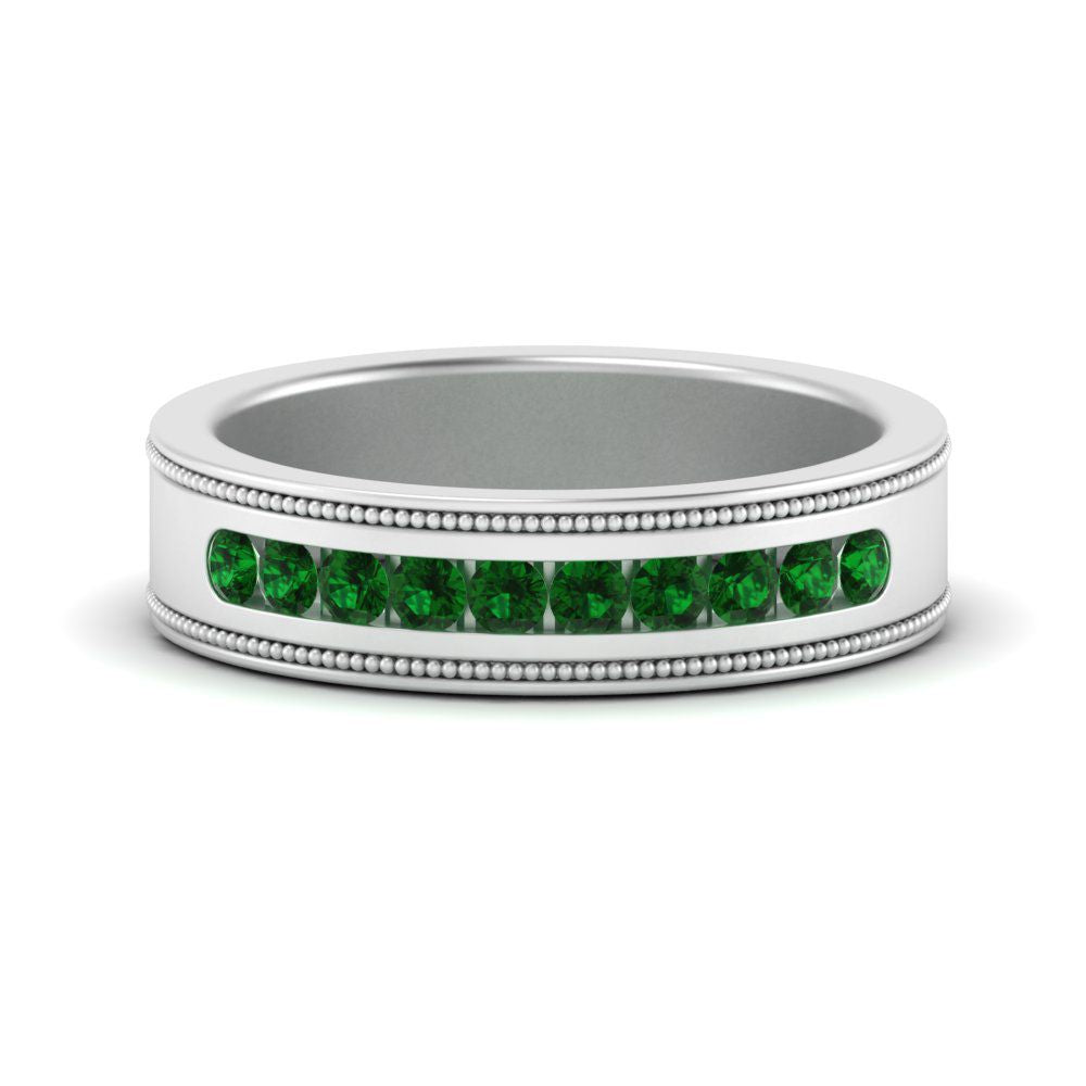 Flat Milgrain Mens Promise Band