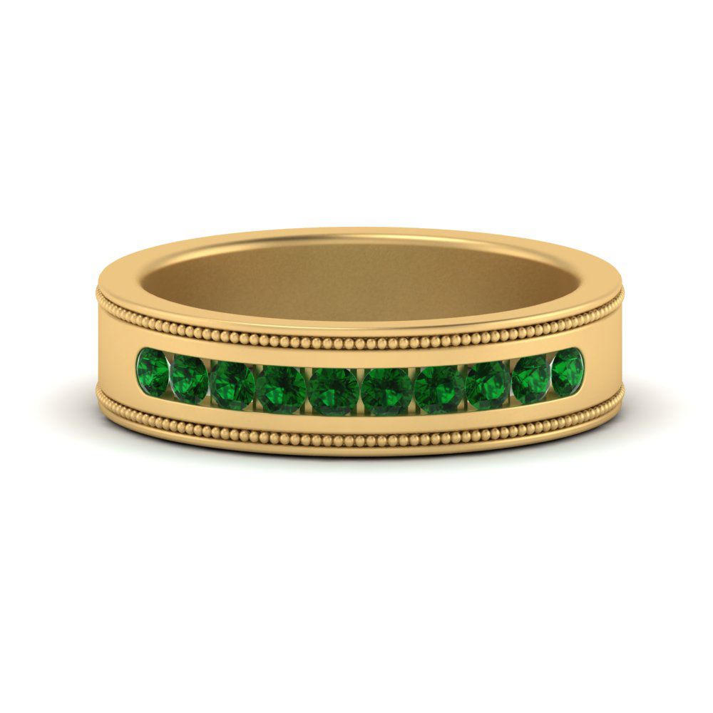 Flat Milgrain Mens Promise Band