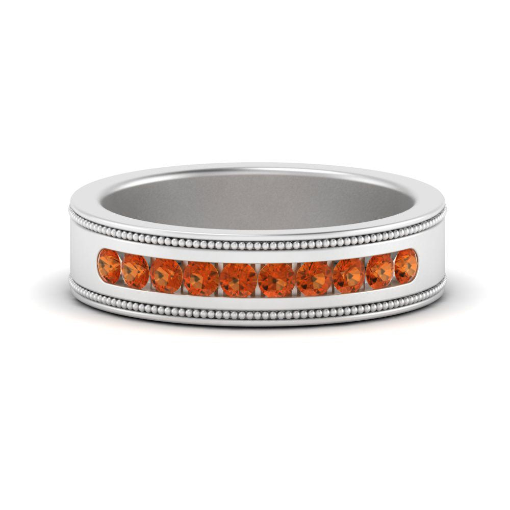 Flat Milgrain Mens Promise Band