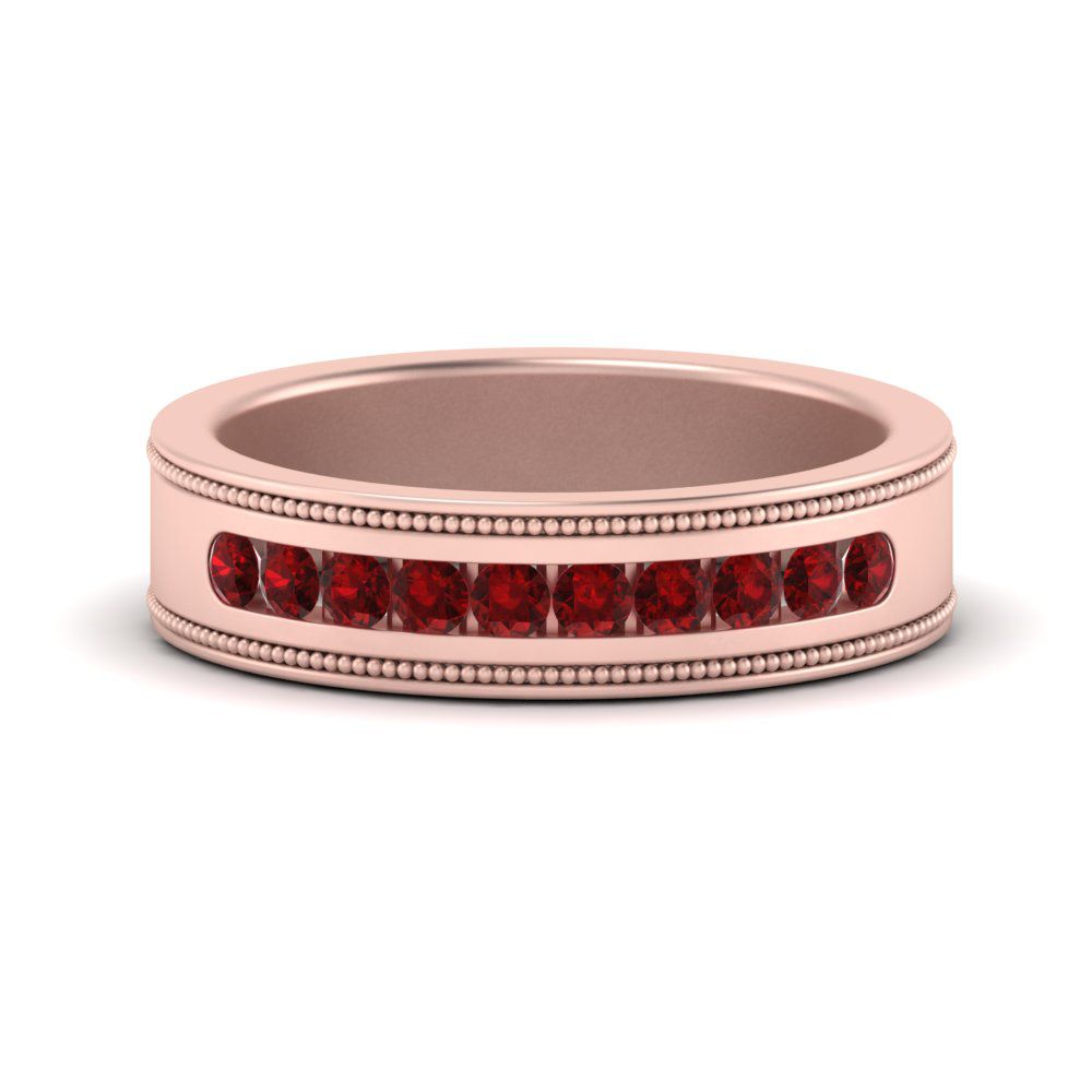 Flat Milgrain Mens Promise Band