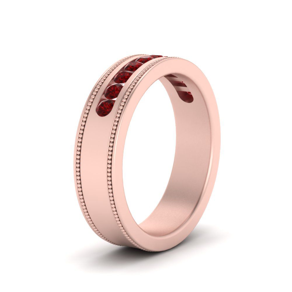 Flat Milgrain Mens Promise Band