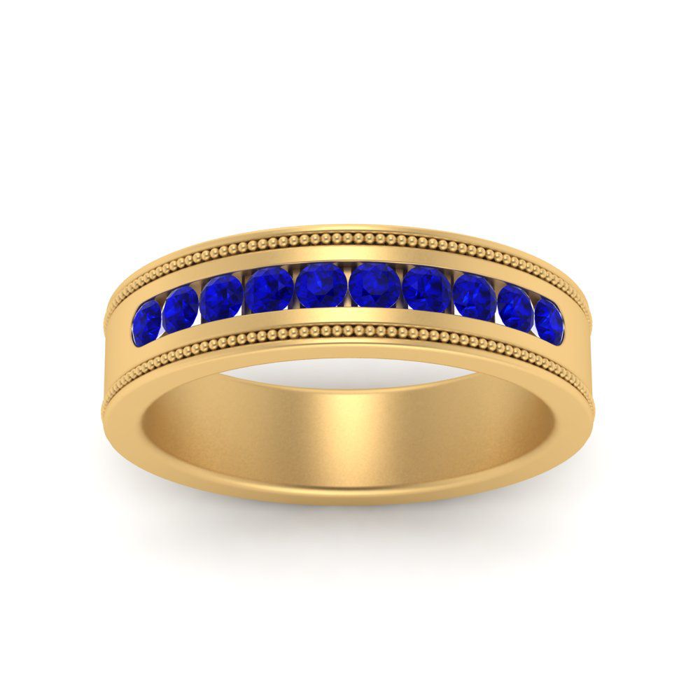 Flat Milgrain Mens Promise Band