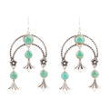 Floral Chandelier Blue Turquoise and Sterling Silver Earrings | Earrings | Wiccan Center