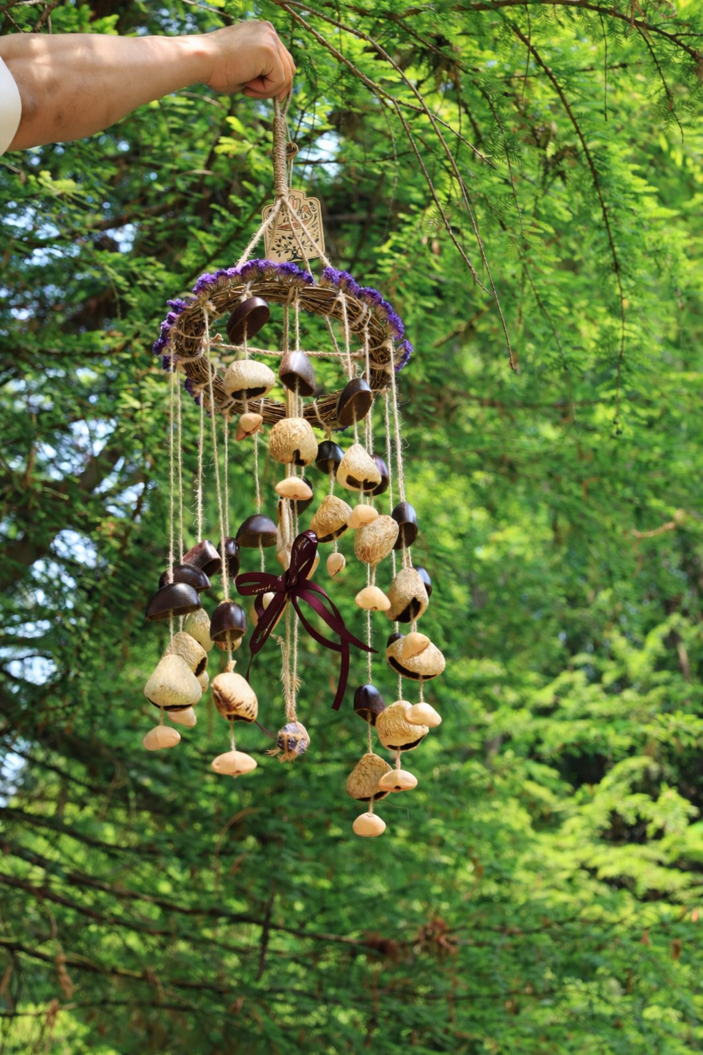 "Floral Harvest Chime" Vine Wreath Seed Chime | Seed Necklace | Wiccan Center