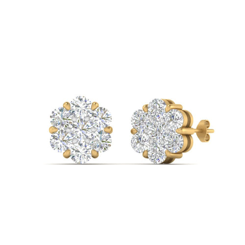 0.75 Carat 7 Stone Flower Diamond Earring | earring | Wiccan Center