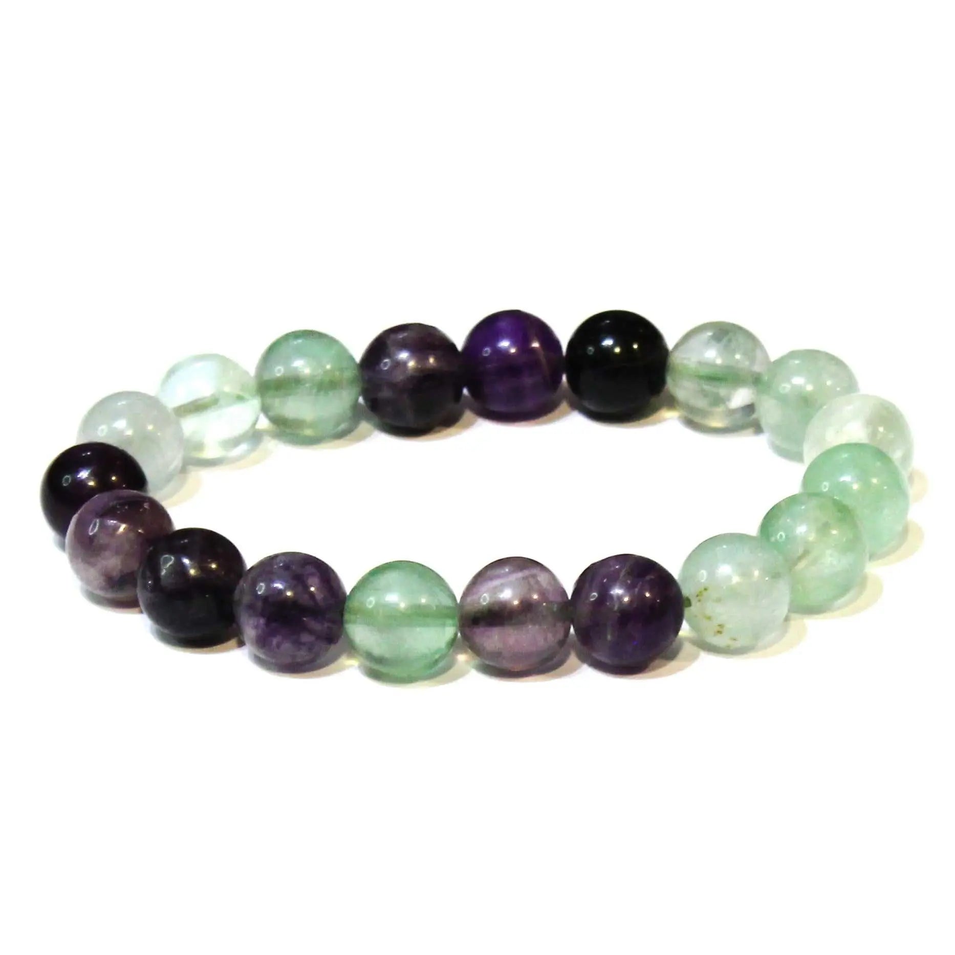 Fluorite Round Bead Bracelet - Psychic Awakening | Bracelets | Wiccan Center