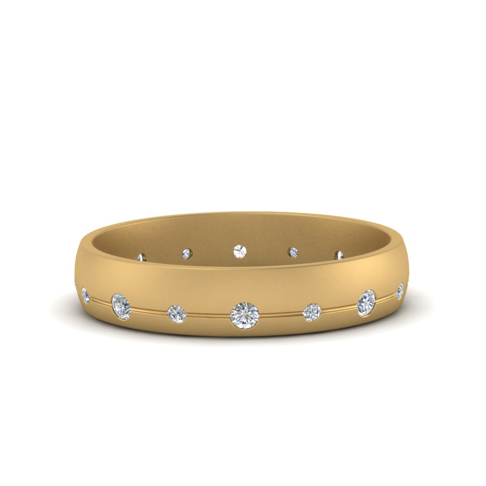 Flush Set Diamond Wedding Band