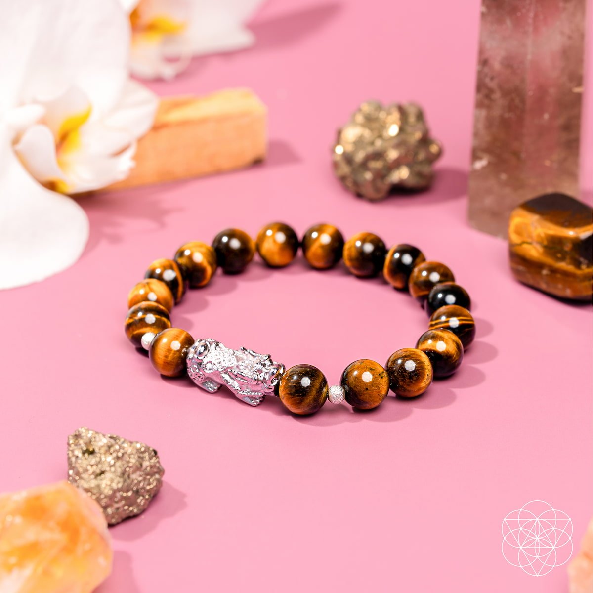 Fortune Flows - Tiger’s Eye & Pixiu Bracelet | Bracelet | Wiccan Center