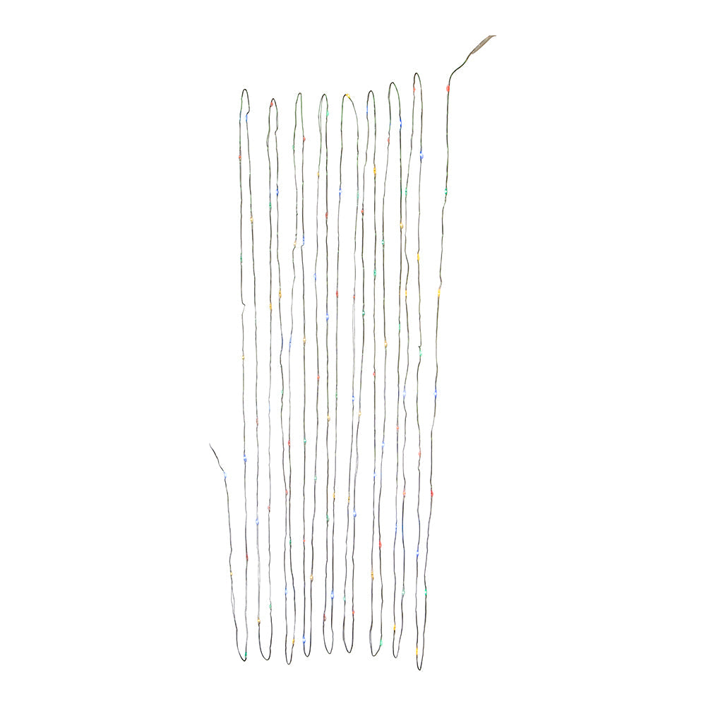 100-Light Battery Operated Multicolor Fairy Lights - Green Wire | Christmas >> Lighting | Wiccan Center