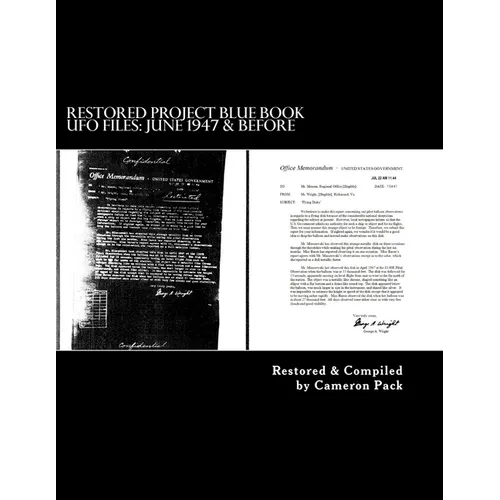 Restored Project Blue Book UFO Files: June 1947 & Before - Paperback | Books | Wiccan Center