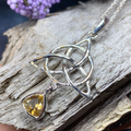 Enchanted Celtic Trinity Knot Necklace in Sterling Silver | Pendant | Wiccan Center