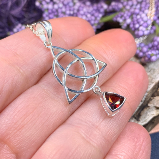 Enchanted Celtic Trinity Knot Necklace in Sterling Silver | Pendant | Wiccan Center