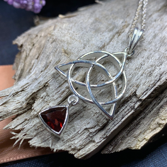 Enchanted Celtic Trinity Knot Necklace in Sterling Silver | Pendant | Wiccan Center