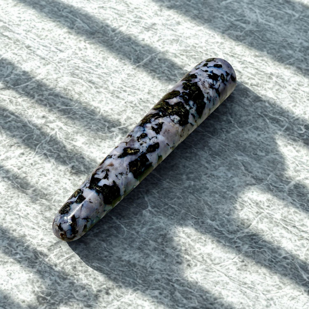 Gabbro Massage Wand – Mystic Merlinite Crystal Tool for Healing & Ritual