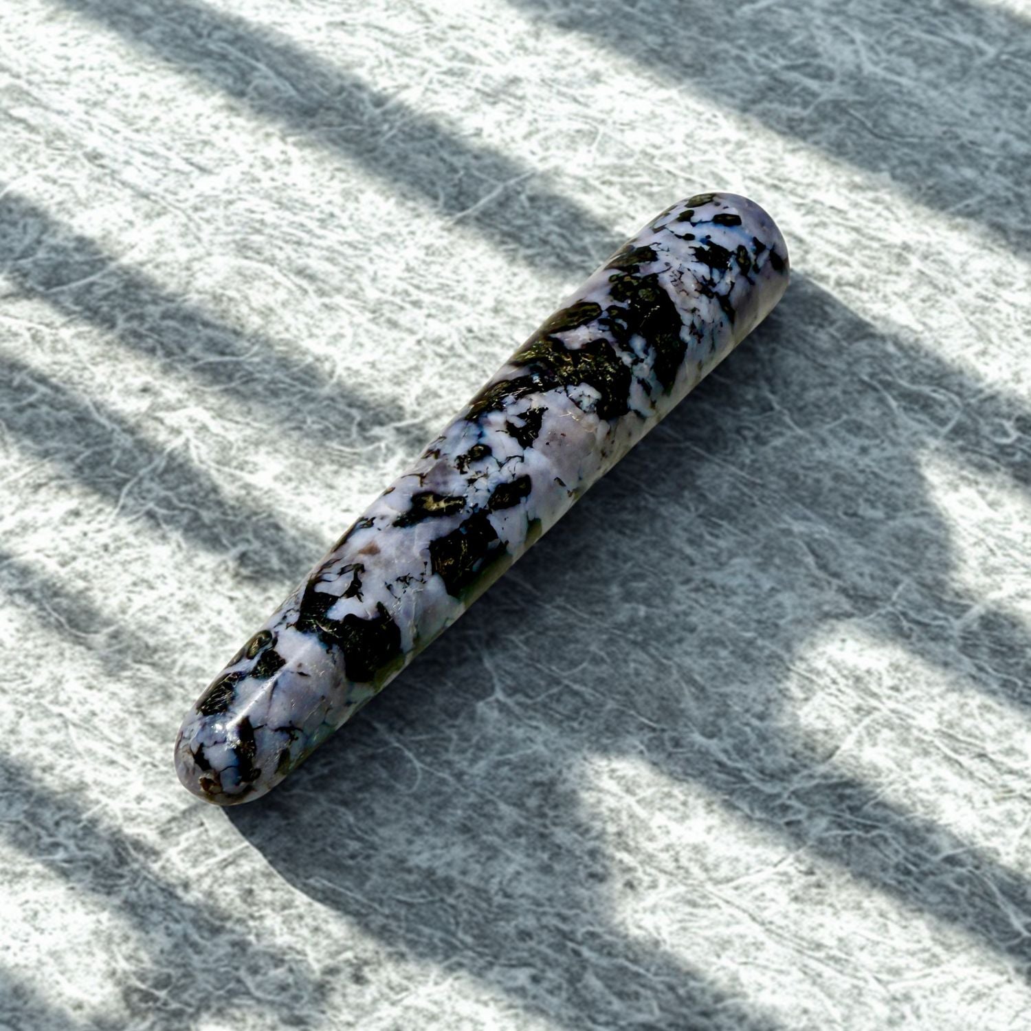 Gabbro Massage Wand – Mystic Merlinite Crystal Tool for Healing & Ritual