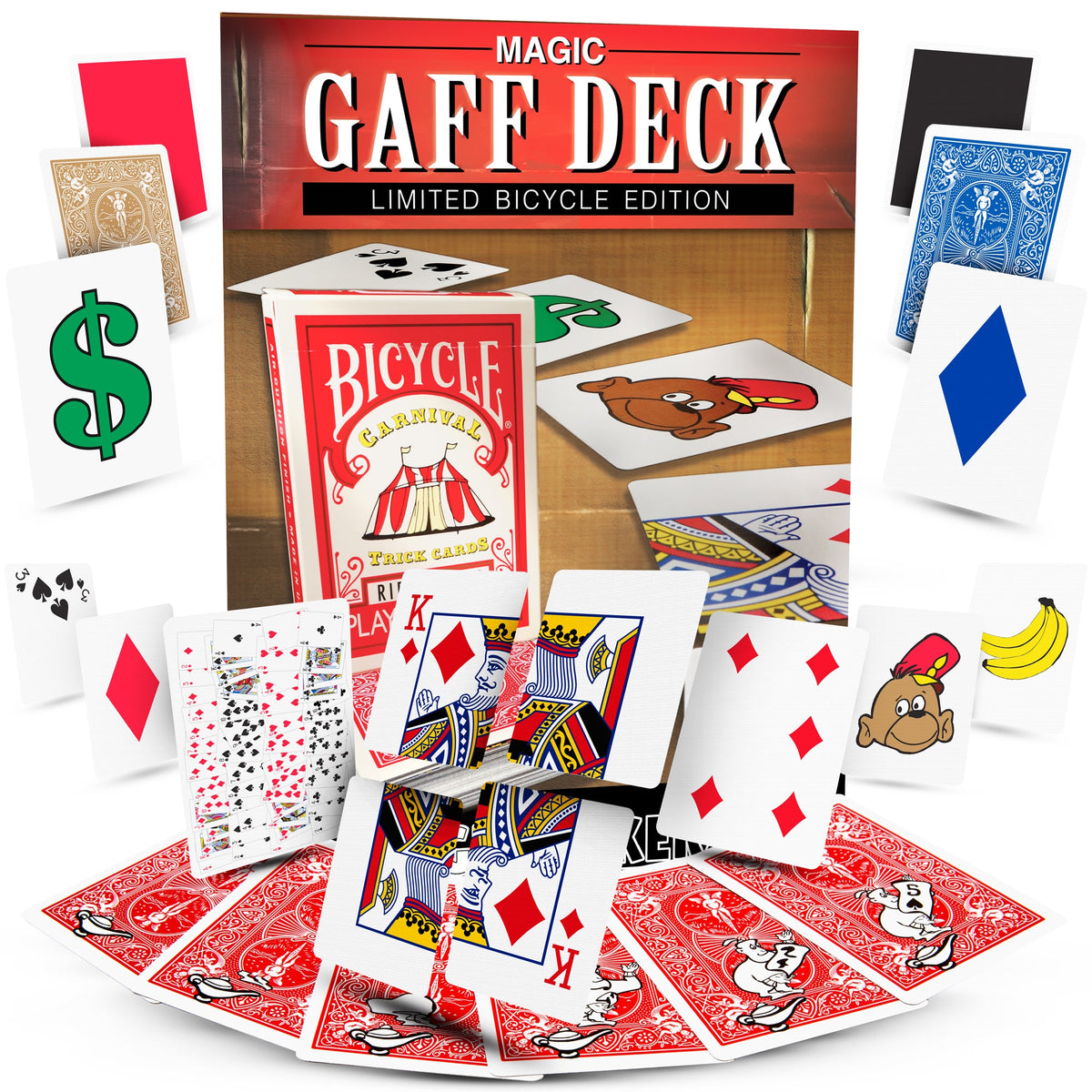 Magic Gaff Deck - Bicycle Back | Card Tricks | Wiccan Center