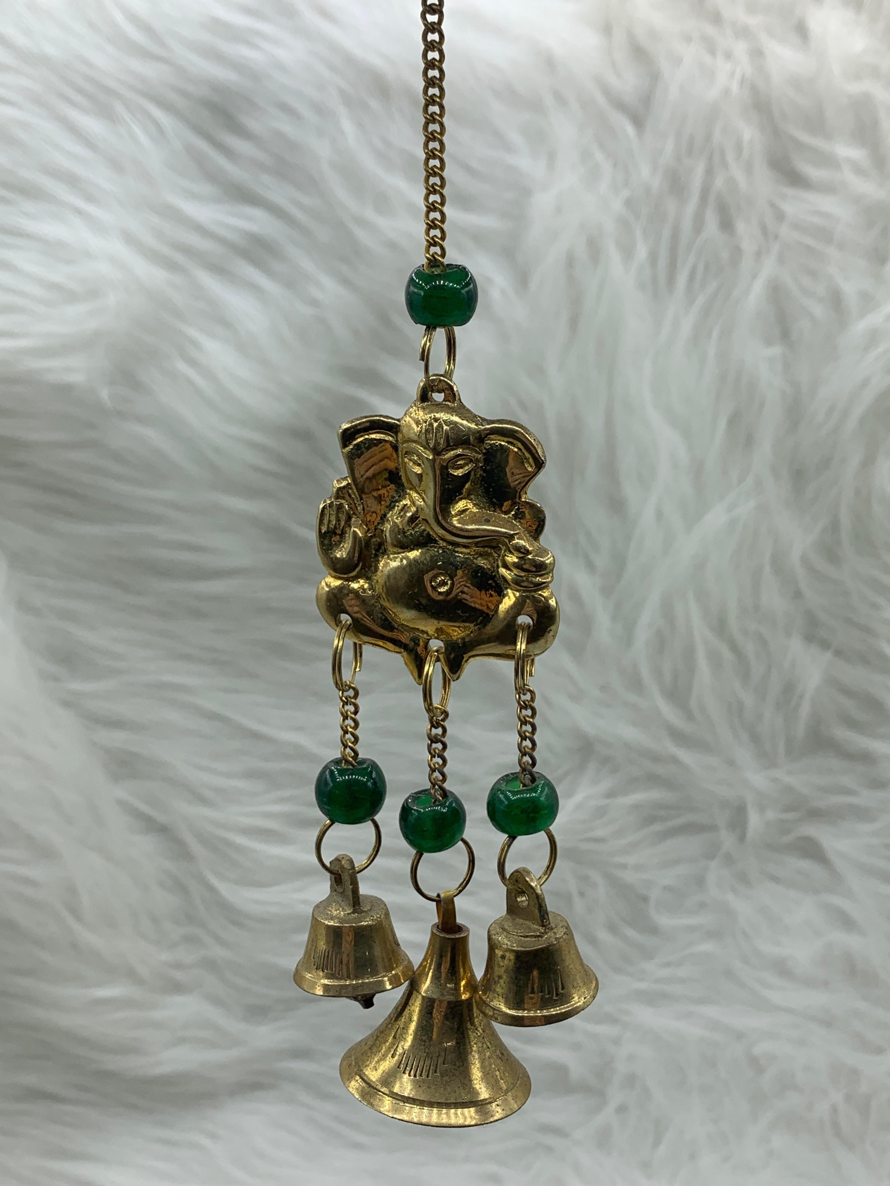 Brass Wind Chime w/Ganesha | Wind Chimes | Wiccan Center
