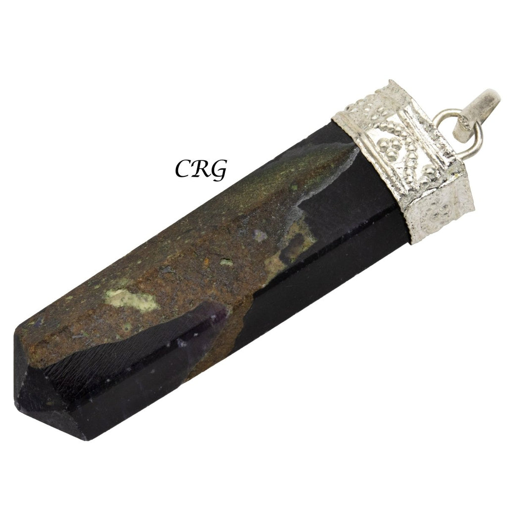 Garnet Faceted Pendants with Silver Plated Bail (4 Pieces)