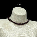 Garnet Strand Chip Choker Necklace (16 Inches) (4 Pieces)