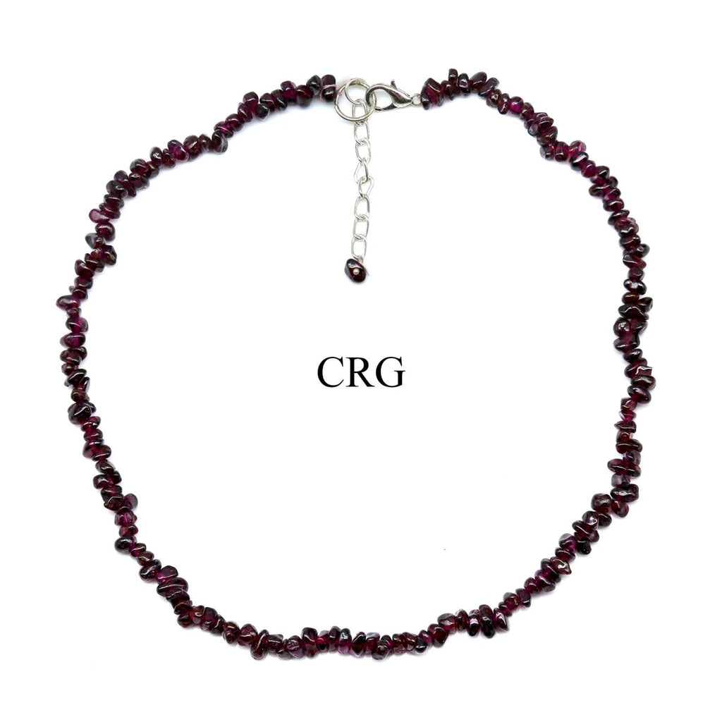 Garnet Strand Chip Choker Necklace (16 Inches) (4 Pieces)
