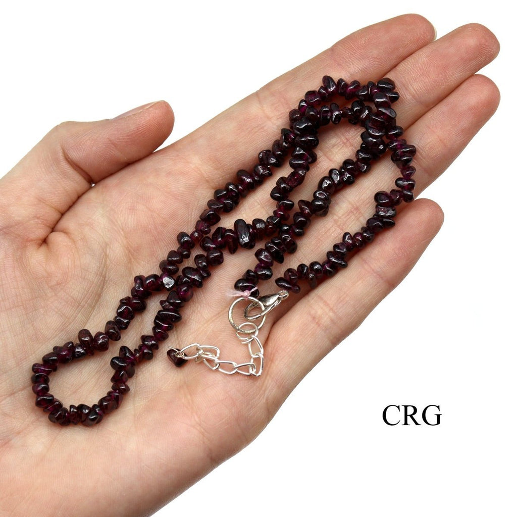 Garnet Strand Chip Choker Necklace (16 Inches) (4 Pieces)