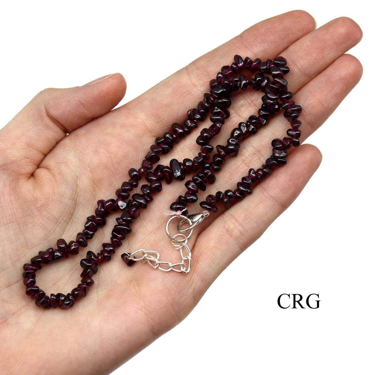 Garnet Strand Chip Choker Necklace (16 Inches) (4 Pieces)