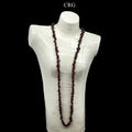 Garnet Strand Chip Necklace (32 Inches) (1 Piece)
