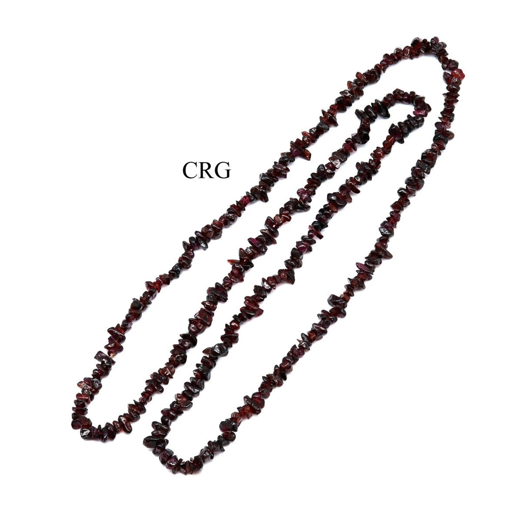 Garnet Strand Chip Necklace (32 Inches) (1 Piece)