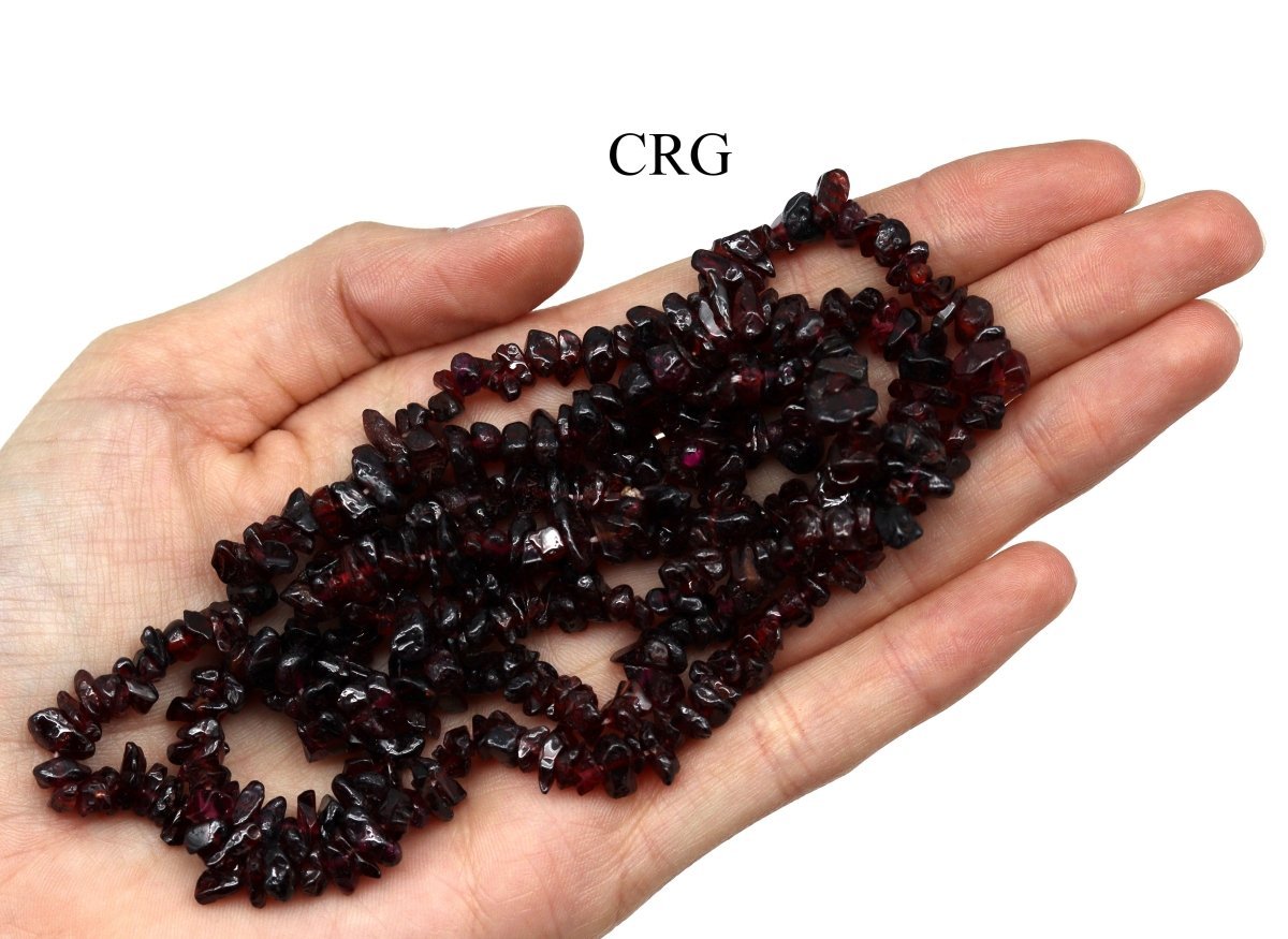 Garnet Strand Chip Necklace (32 Inches) (1 Piece)