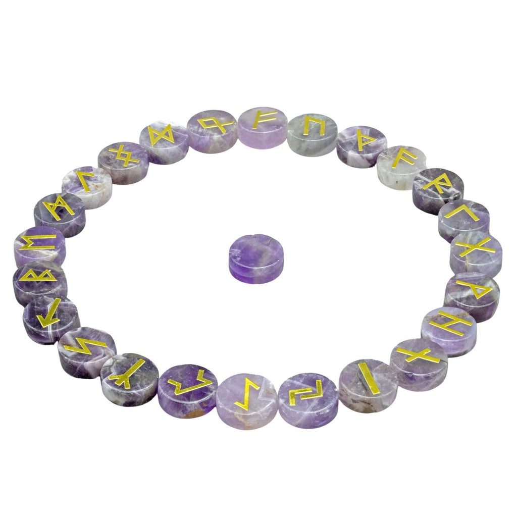 Gemstone Rune Stones ( 25 Pc Sets ) | Mix Gemstones | Wiccan Center