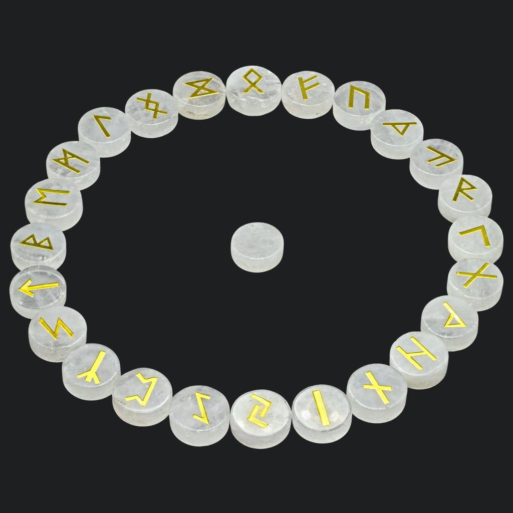 Gemstone Rune Stones ( 25 Pc Sets ) | Mix Gemstones | Wiccan Center