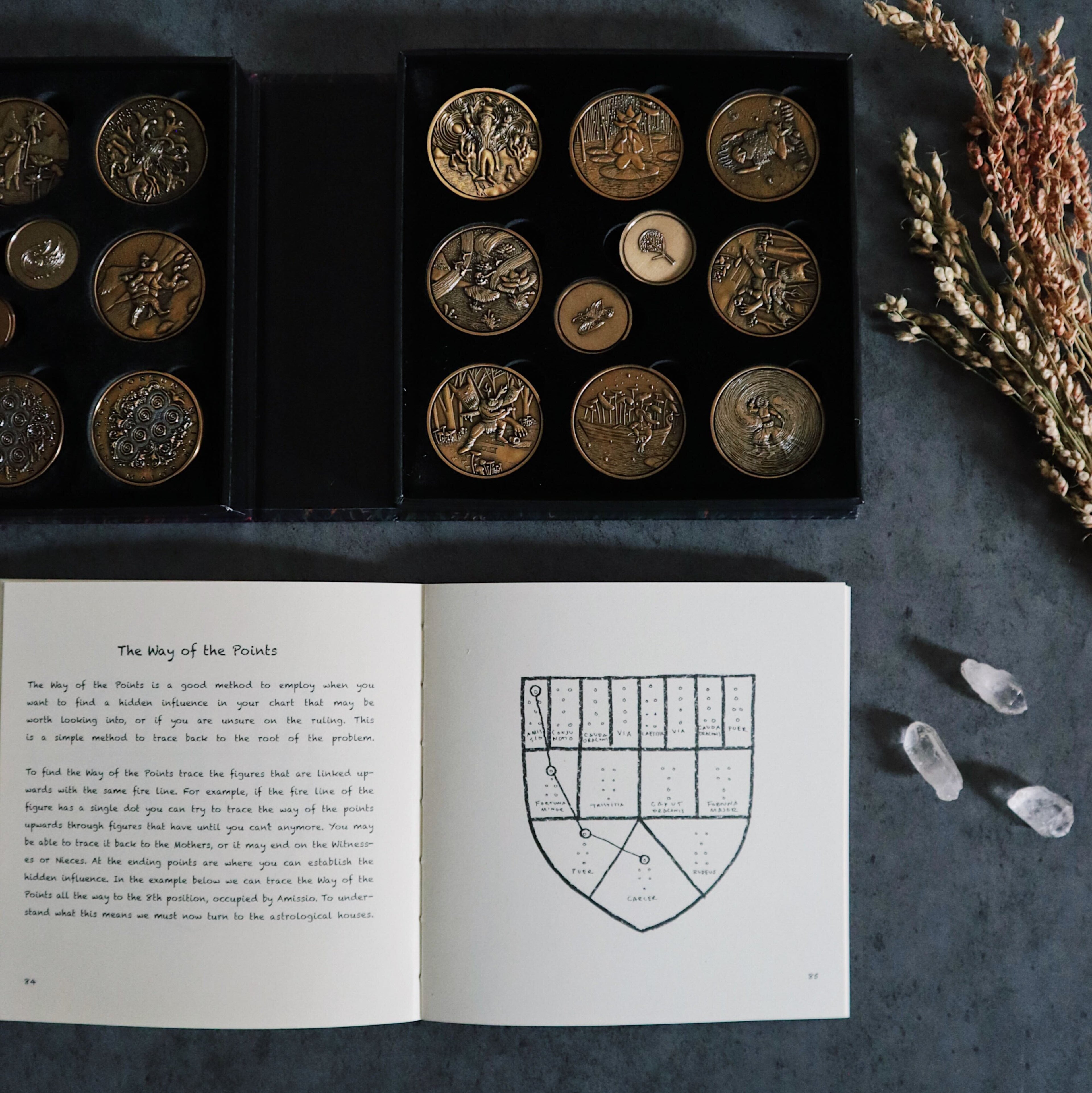 Geomantic Visions (Set of 20 Coins) | Geomancy Coins | Wiccan Center