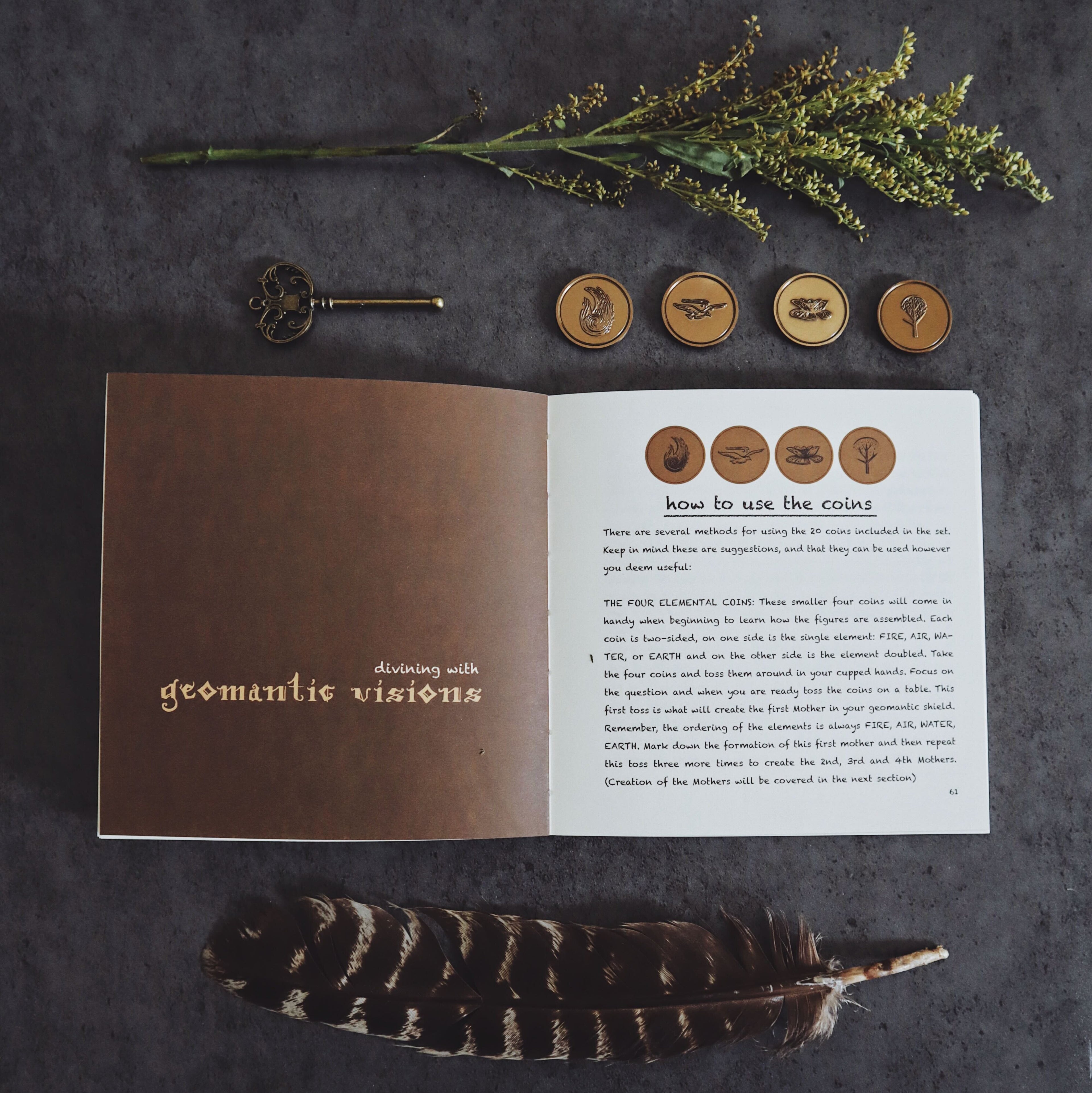 Geomantic Visions (Set of 20 Coins) | Geomancy Coins | Wiccan Center