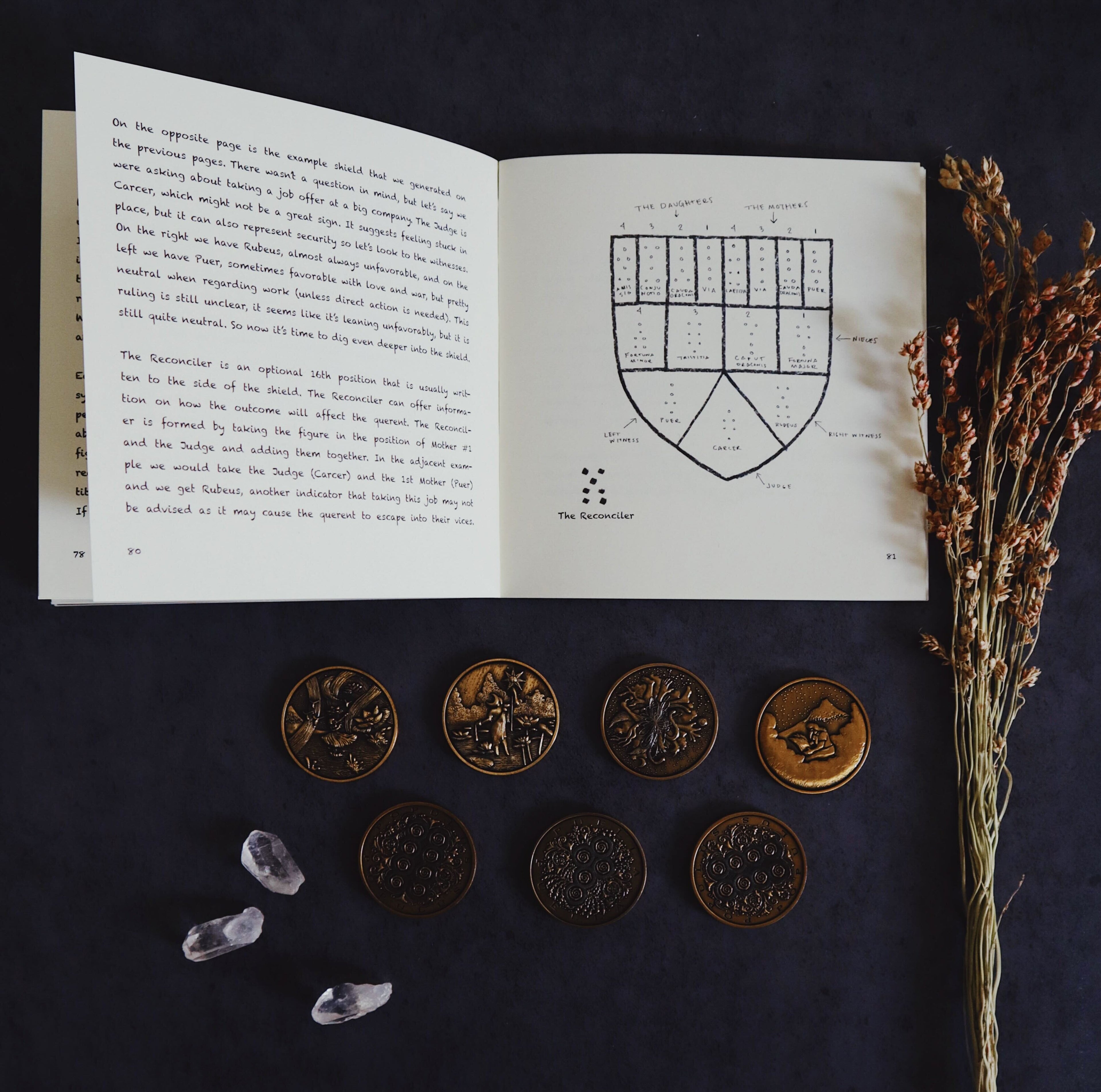 Geomantic Visions (Set of 20 Coins) | Geomancy Coins | Wiccan Center