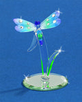 Glass Dragonfly on a Reed Figurine | Dragonfly Gifts | Wiccan Center
