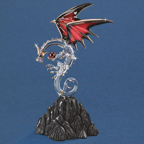 Glass Ruby Crystal Dragon Figurine | Dragon Figurines & Statues | Wiccan Center