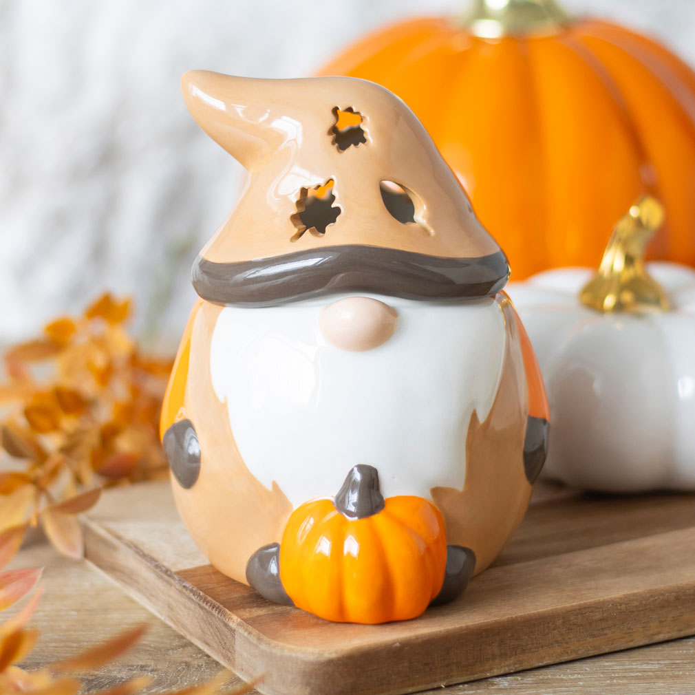 Fall and Autumn Gnome Oil Burner | Wax Melt Warmer | Wiccan Center