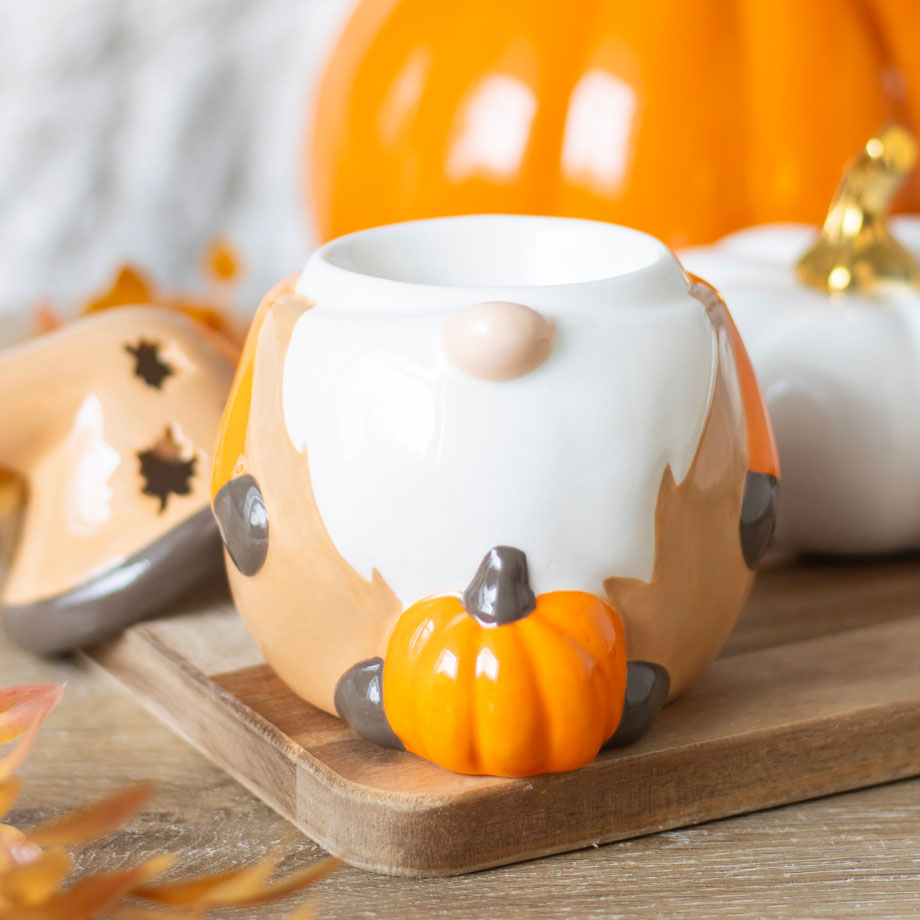 Fall and Autumn Gnome Oil Burner | Wax Melt Warmer | Wiccan Center