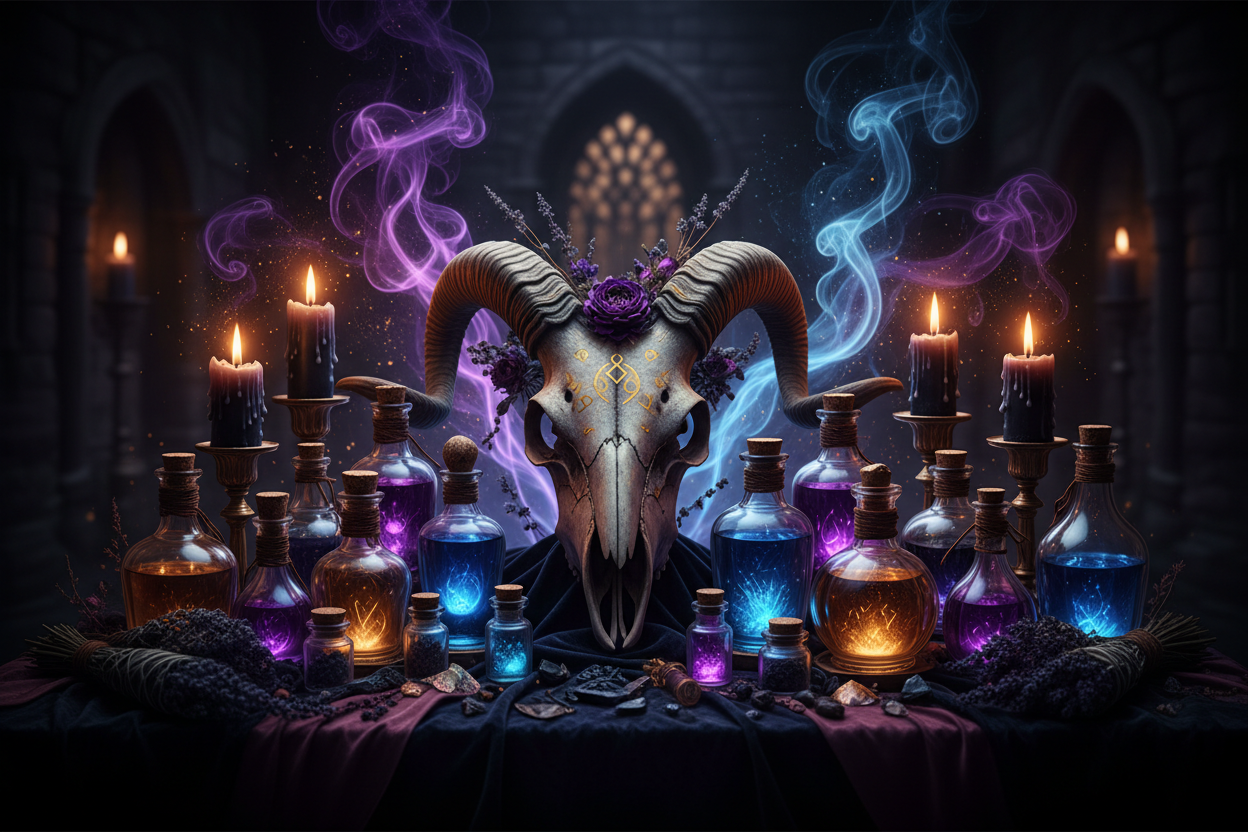 Goat Skull & Potion Spell Kits Banner