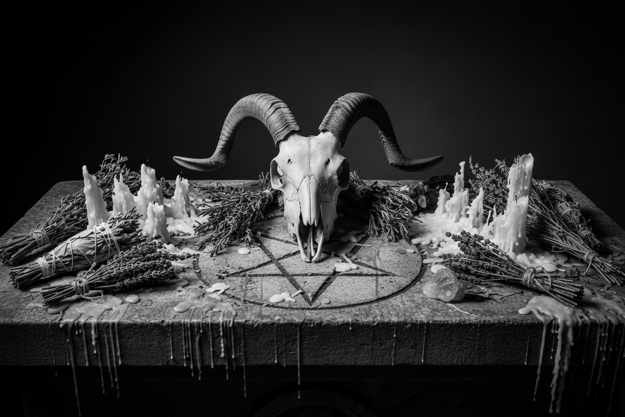 Goat Skull Ritual Banner