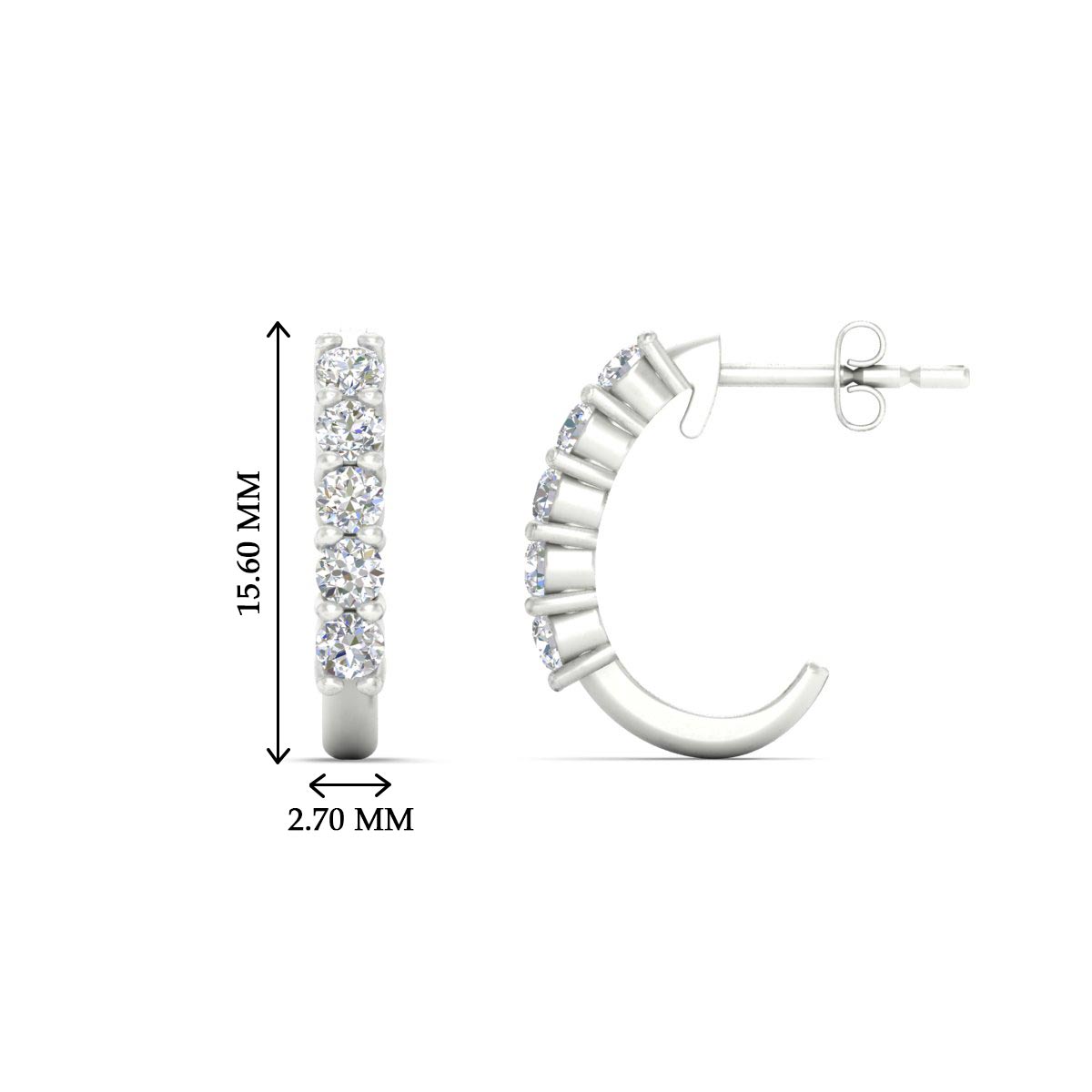 Half Huggie Hoop Earring