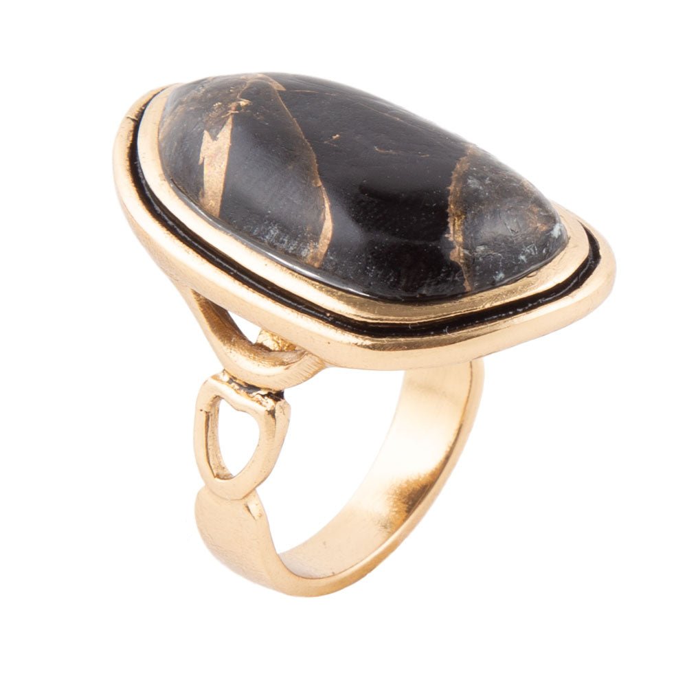 Gold Infused Matrix Ring | Rings | Wiccan Center