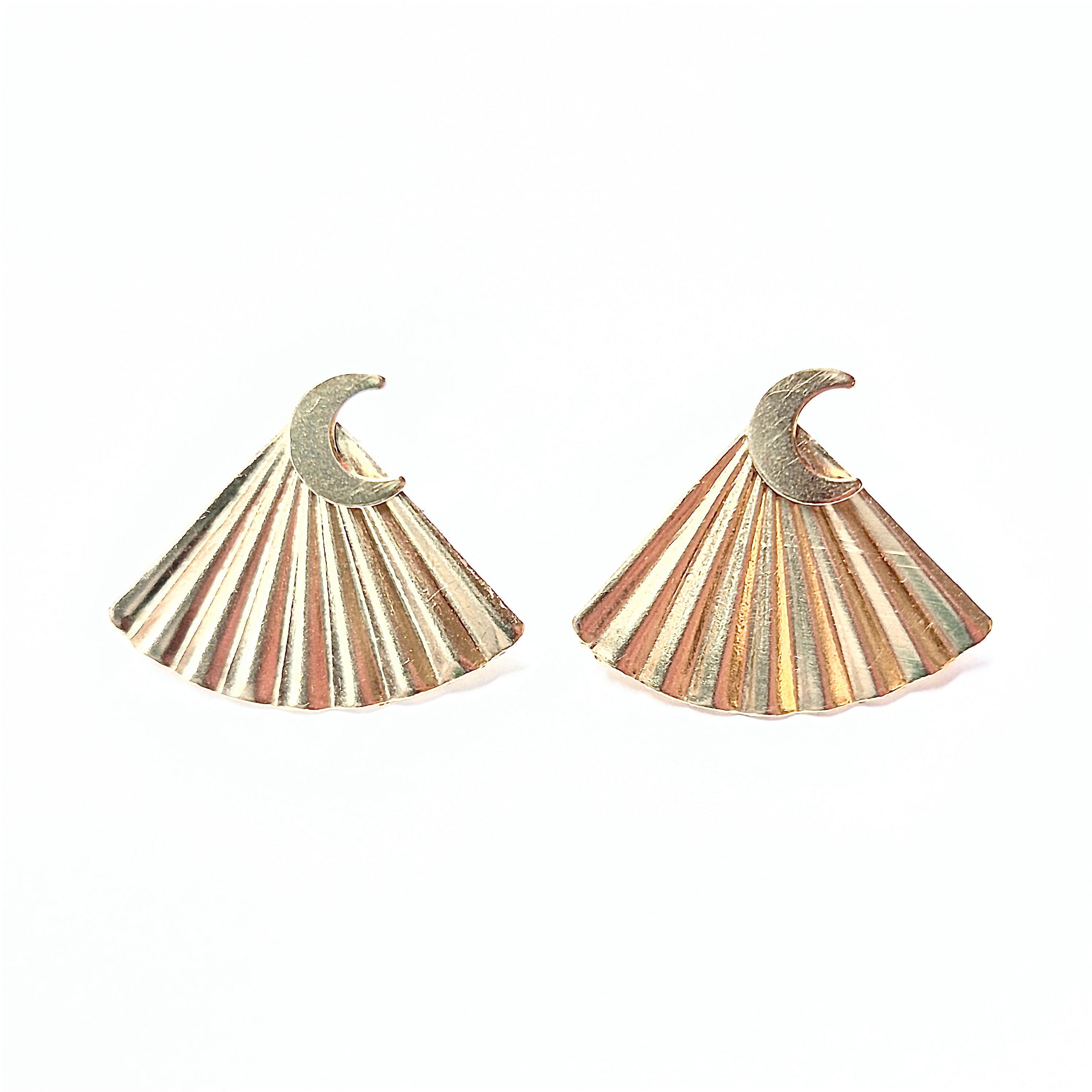 Crescent Moon Stud Earrings