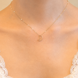 Crescent Moon Necklace with Swarovski Clasp | necklaces | Wiccan Center