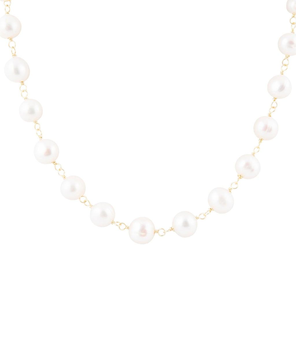 Golden Chain and White Pearl Necklaces | Necklaces | Wiccan Center